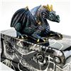 Image 9 : BLUE DRAGON LIDDED BLACK ROSE COFFIN TRINKET BOX