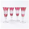 Image 2 : HAND BLOWN CUT-TO-CLEAR CRYSTAL LIQUOR GLASSES