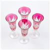 Image 3 : HAND BLOWN CUT-TO-CLEAR CRYSTAL LIQUOR GLASSES