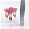 Image 7 : HAND BLOWN CUT-TO-CLEAR CRYSTAL LIQUOR GLASSES