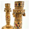 Image 5 : UKRAINIAN INLAID HUTSUL FOLK ART CANDLESTICKS