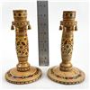 Image 9 : UKRAINIAN INLAID HUTSUL FOLK ART CANDLESTICKS