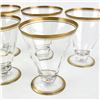Image 3 : 5 GOLD TRIM RIBBED OR FLUTED LIQUER SHOT GLASSES