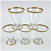 Image 5 : 5 GOLD TRIM RIBBED OR FLUTED LIQUER SHOT GLASSES