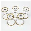 Image 6 : 5 GOLD TRIM RIBBED OR FLUTED LIQUER SHOT GLASSES