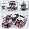 Image 1 : GRACE TEAWARE PEACOCK LOTUS GARDEN TEAPOT SET