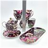 Image 23 : GRACE TEAWARE PEACOCK LOTUS GARDEN TEAPOT SET