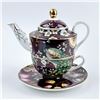 Image 6 : GRACE TEAWARE PEACOCK LOTUS GARDEN TEAPOT SET