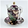 Image 7 : GRACE TEAWARE PEACOCK LOTUS GARDEN TEAPOT SET
