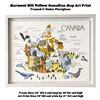Image 1 : MARMONT HILL YELLOW CANADIAN MAP ART PRINT