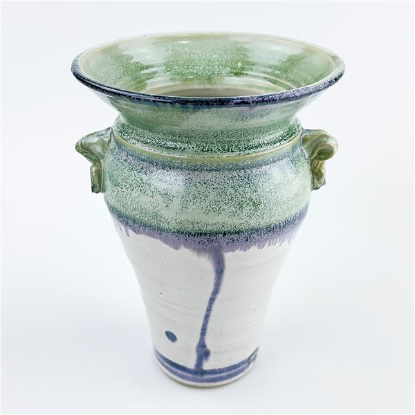 SIGNED JR - STUDIO ART POTTERY DRIP GLAZE VASE
