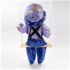 Image 7 : PORCELAIN CLOWN MARIONETTE STYLE DOLL ON SWING