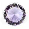 Image 5 : 4” AMETHYST DIAMOND SHAPED JEWEL PAPERWEIGHT
