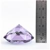 Image 7 : 4” AMETHYST DIAMOND SHAPED JEWEL PAPERWEIGHT