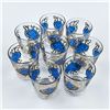 Image 4 : VINTAGE ROYAL BLUE GOLD TRIM COCKTAIL BAR GLASSES