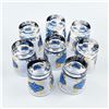 Image 7 : VINTAGE ROYAL BLUE GOLD TRIM COCKTAIL BAR GLASSES
