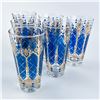 Image 3 : VTG ROYAL BLUE ANCHOR HOCKING TUMBLER GLASSES