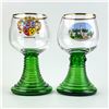 Image 2 : VINTAGE GERMAN ADVERTISING WINE GOBLET GLASSES