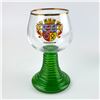 Image 3 : VINTAGE GERMAN ADVERTISING WINE GOBLET GLASSES