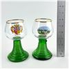 Image 9 : VINTAGE GERMAN ADVERTISING WINE GOBLET GLASSES