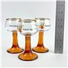 Image 10 : HOTEL SCHWAN AMBER STEM GERMAN WINE GOBLETS