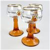 Image 3 : HOTEL SCHWAN AMBER STEM GERMAN WINE GOBLETS