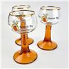 Image 4 : HOTEL SCHWAN AMBER STEM GERMAN WINE GOBLETS