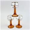 Image 5 : HOTEL SCHWAN AMBER STEM GERMAN WINE GOBLETS