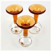 Image 7 : HOTEL SCHWAN AMBER STEM GERMAN WINE GOBLETS