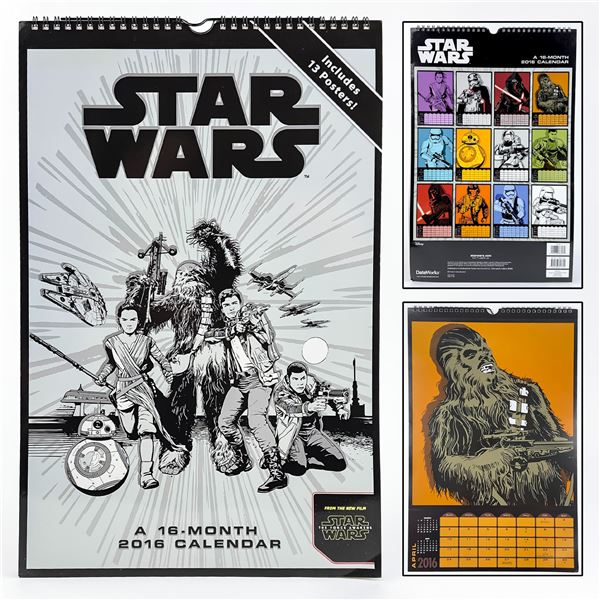 STAR WARS 16-MONTH 2016 MOVIE POSTER CALENDAR