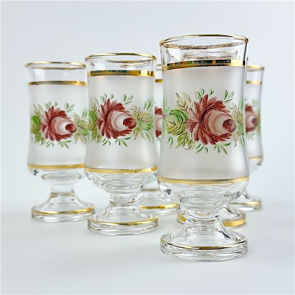 VINTAGE DECOR CRISTALLERIE CORDIAL GLASSES - ITALY