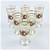 Image 2 : VINTAGE DECOR CRISTALLERIE CORDIAL GLASSES - ITALY