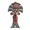 Image 6 : VTG AZTEC MAYAN FOLK ART POTTERY FLUTE SCULPTURE