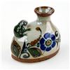 Image 1 : TONALA MEXICAN POTTERY - FROG BUD FLOWER VASE