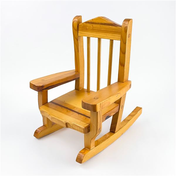 HAND CRAFTED WOODEN ROCKING CHAIR - DOLL TOY