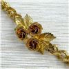 Image 4 : GOLD-TONE ROSE LEAF COSTUME JEWELRY BRACELET