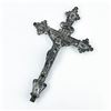Image 1 : VINTAGE METAL CRUCIFIX SCULPTURE - INRI JESUS CROSS