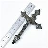 Image 5 : VINTAGE METAL CRUCIFIX SCULPTURE - INRI JESUS CROSS