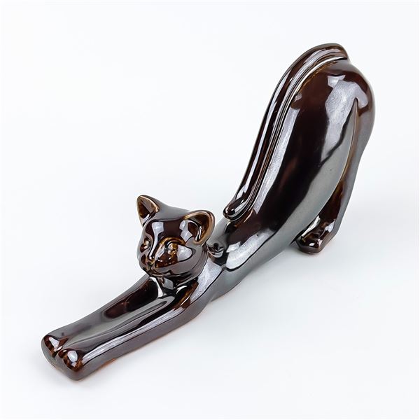 MCM CERAMIC STRETCHED CAT FIGURINE SCULPTURE