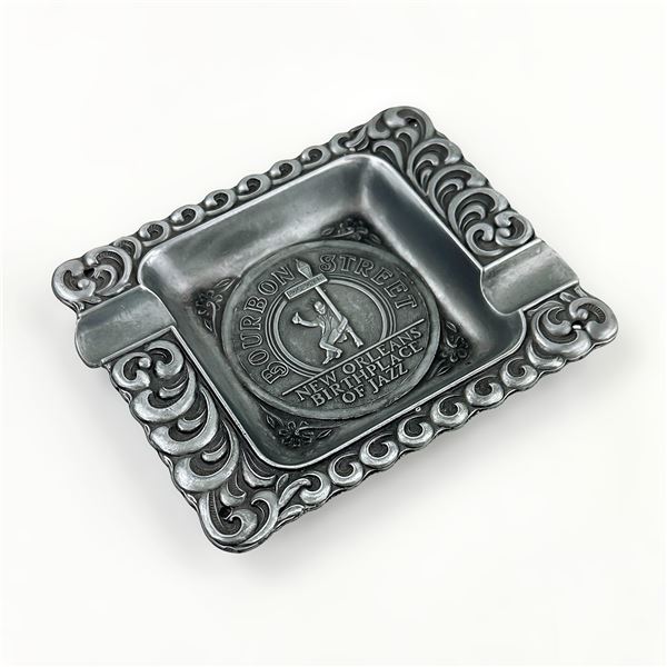 BOURBON STREET NEW ORLEANS JAZZ ASHTRAY - METAL