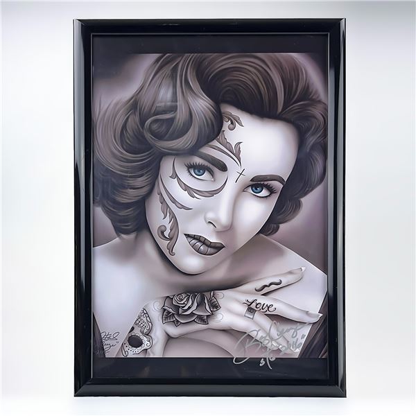 LIZ BY BIG CEEZE SIGNED ART PRINT - ELIZABETH TAYLOR