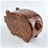 Image 5 : VTG HAND MADE WOODEN PIG PIGGY COIN BANK - 1982
