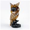 Image 2 : HAND MADE WOODEN OWL FIGURINE BIRD SCULPTURE