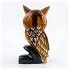 Image 4 : HAND MADE WOODEN OWL FIGURINE BIRD SCULPTURE