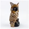 Image 6 : HAND MADE WOODEN OWL FIGURINE BIRD SCULPTURE