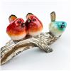 Image 3 : POLYSTONE STYLE BIRDS ON A TREE BRANCH SCULPTURE