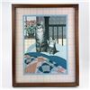 Image 1 : VINTAGE HARRY WYSOCKI CAT KITTEN WALL ART PICTURE