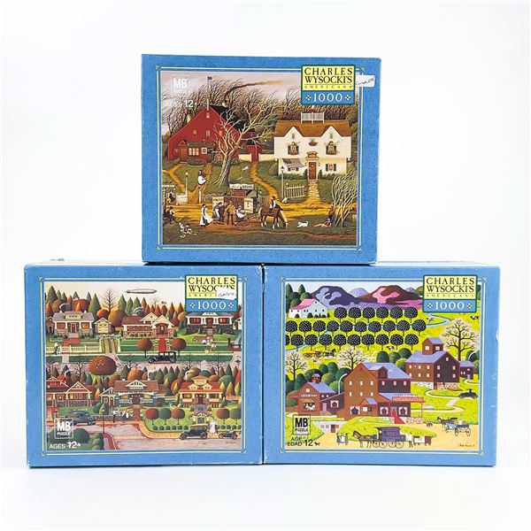 CHARLES WYSOCKI 1000 PC AMERICANA JIGSAW PUZZLES
