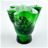 Image 2 : VTG CASED ART GLASS HANDKERCHIEF VASE SCULPTURE