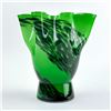 Image 7 : VTG CASED ART GLASS HANDKERCHIEF VASE SCULPTURE